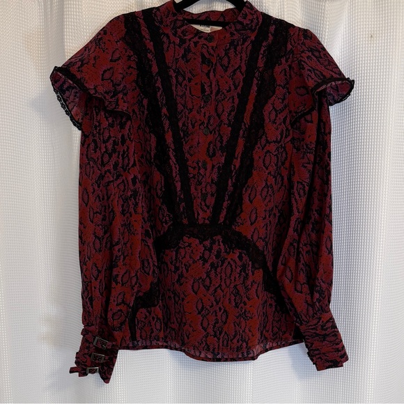 Koché Red and Black Patterned Top - Picture 5 of 8